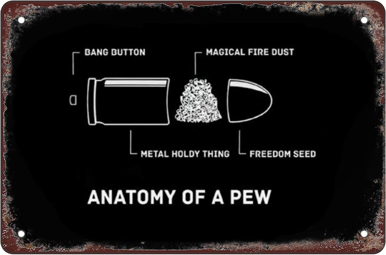 Home Bar And Restaurant - ป้ายโลหะย้อนยุคสุดฮา ลาย Anatomy of A Pew