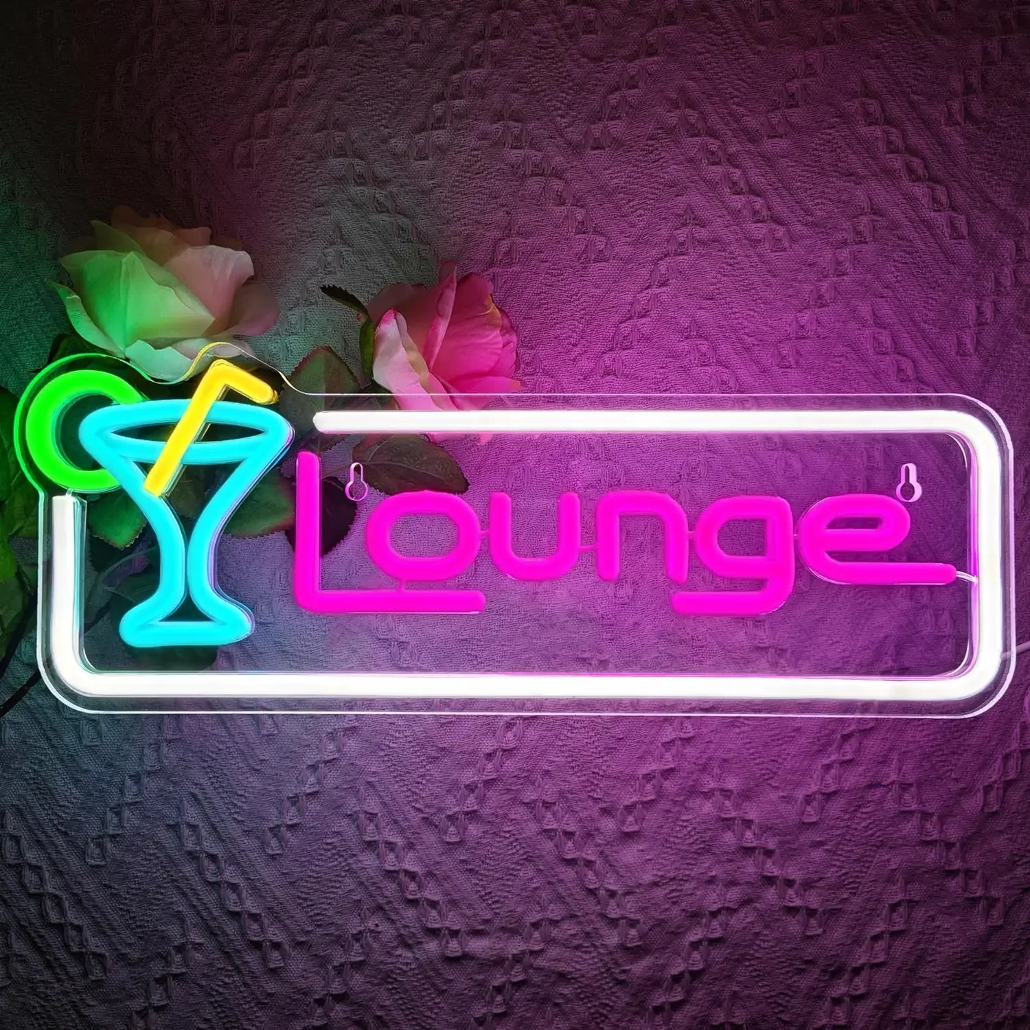 Home Bar Lounge - ไฟนีออน LED สำหรับตกแต่งผนังร้านค็อกเทล ร้านชานม บาร์ในบ้าน ของขวัญสำหรับงานขึ้นบ้านใหม่