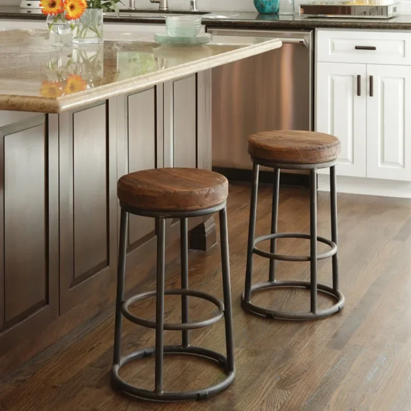 อเมริกัน Retro Iron สูงเท้าเก้ - Home Bar Seating บทวิจารณ์และราคา