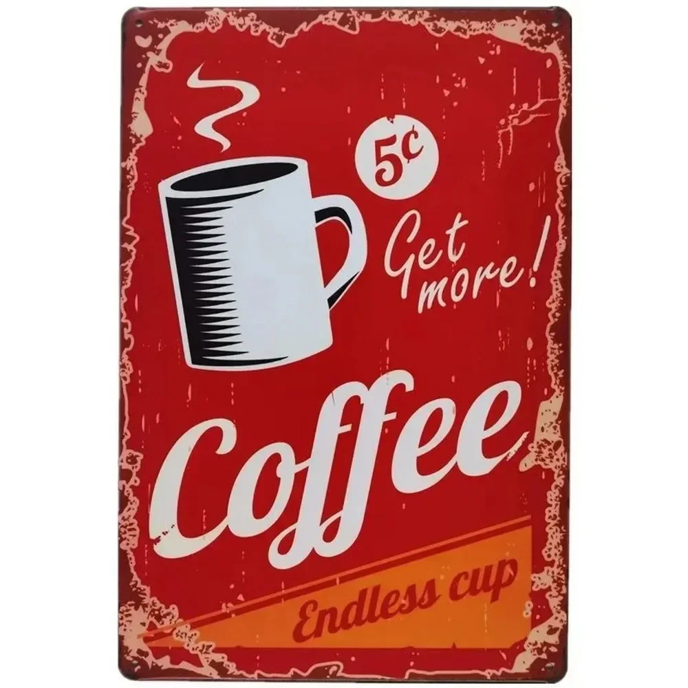 ป้ายโลหะติดผนังลายกาแฟ ของตกแต - Home Bar And Coffee บทวิจารณ์และราคา