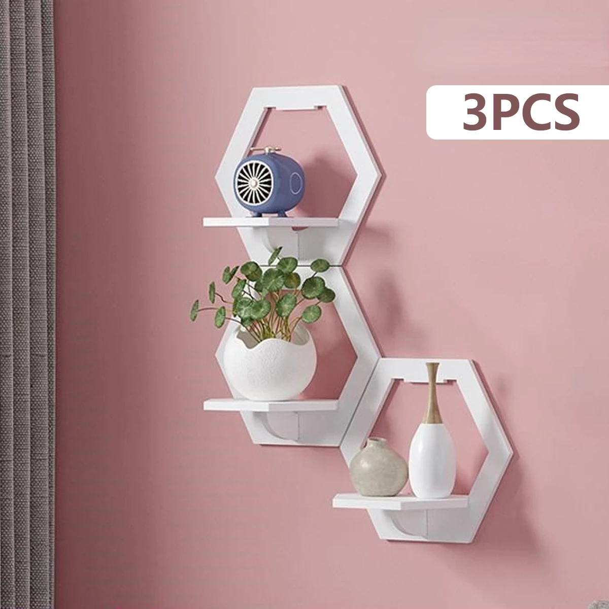 3 ชิ้นหกเหลี่ยมชั้นวาง Punch ฟ - Home Bar Shelf บทวิจารณ์และราคา