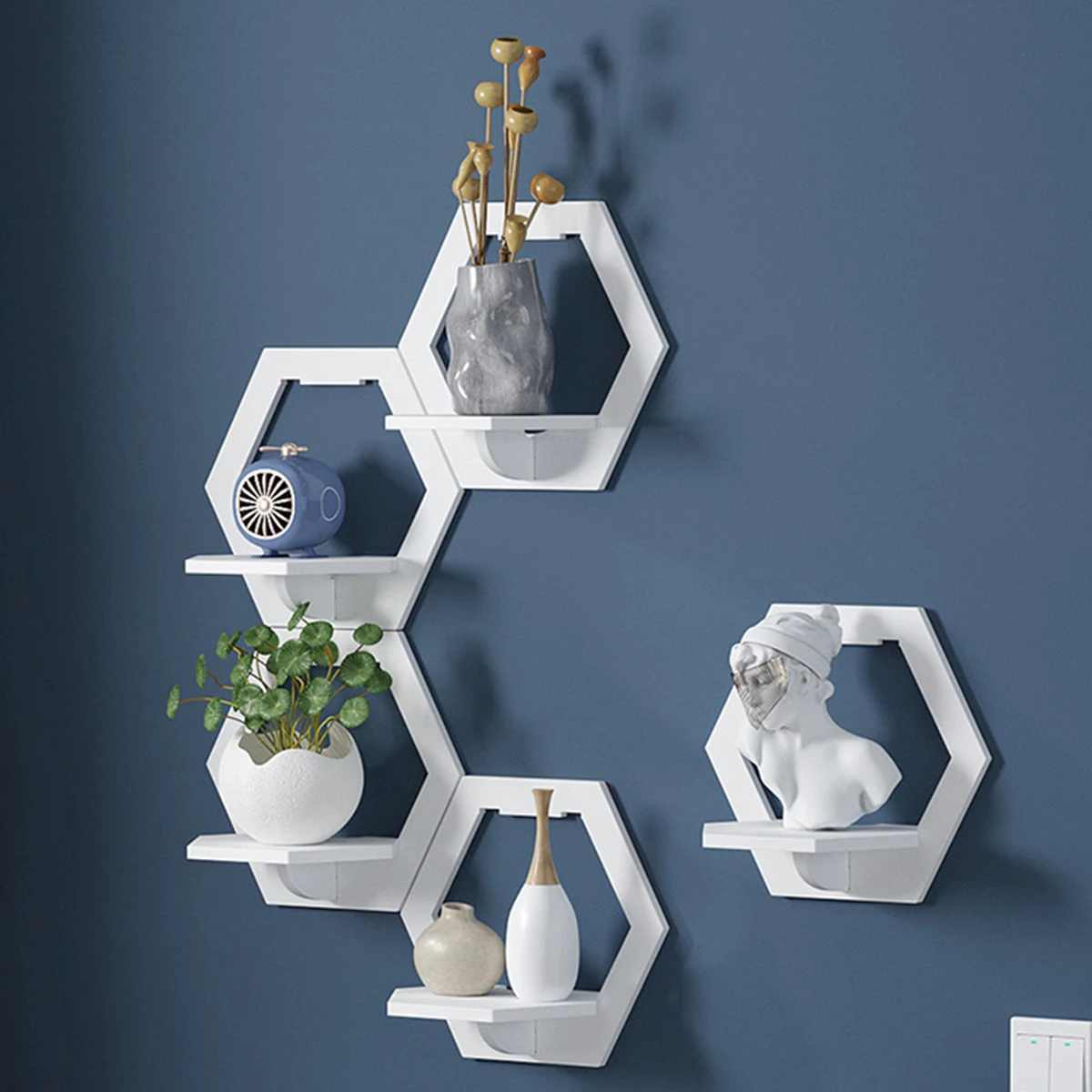 3 ชิ้นหกเหลี่ยมชั้นวาง Punch ฟ - Home Bar Shelf บทวิจารณ์และราคา