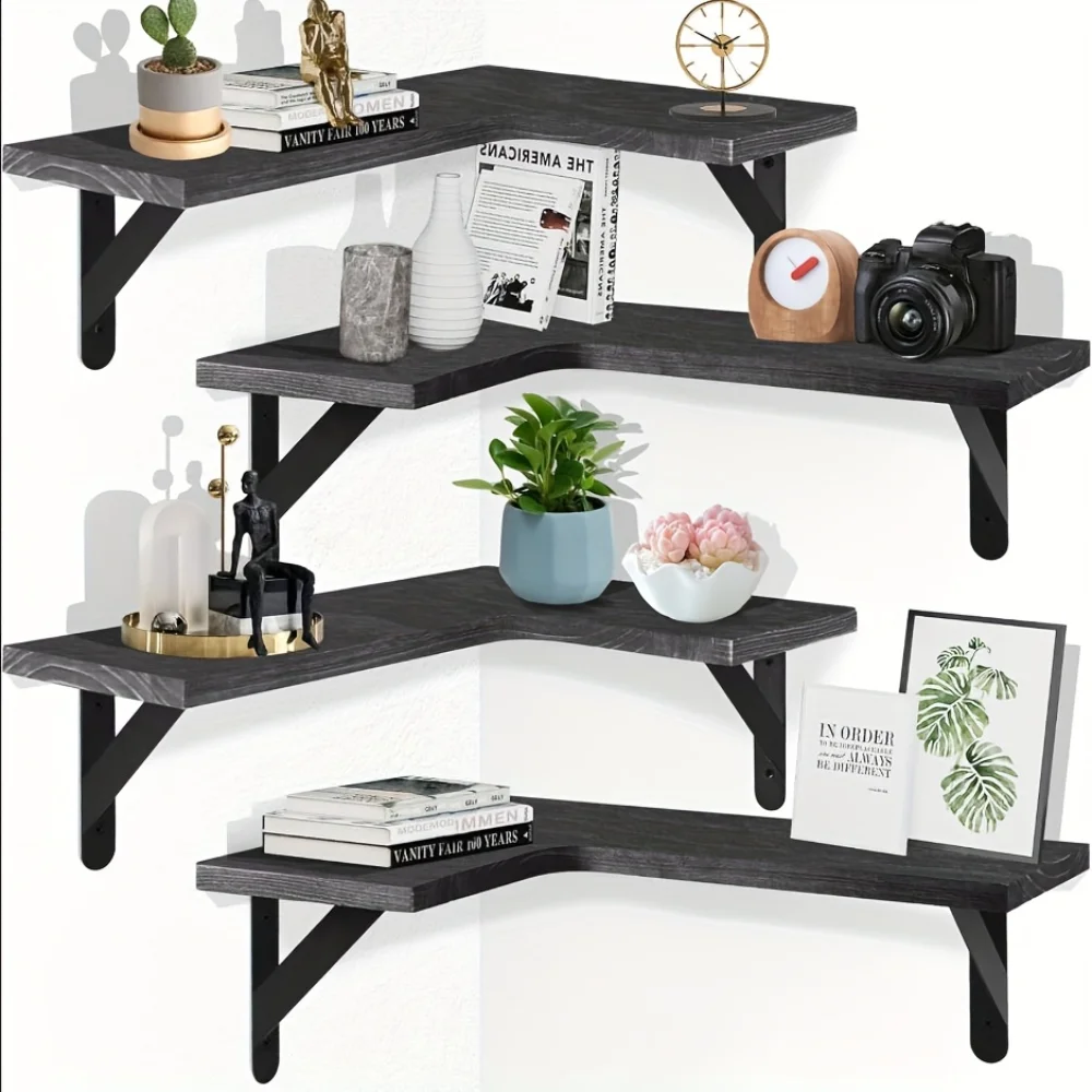 ชั้นวางของติดผนังลายไม้ธรรมชาต - Home Bar Shelf บทวิจารณ์และราคา