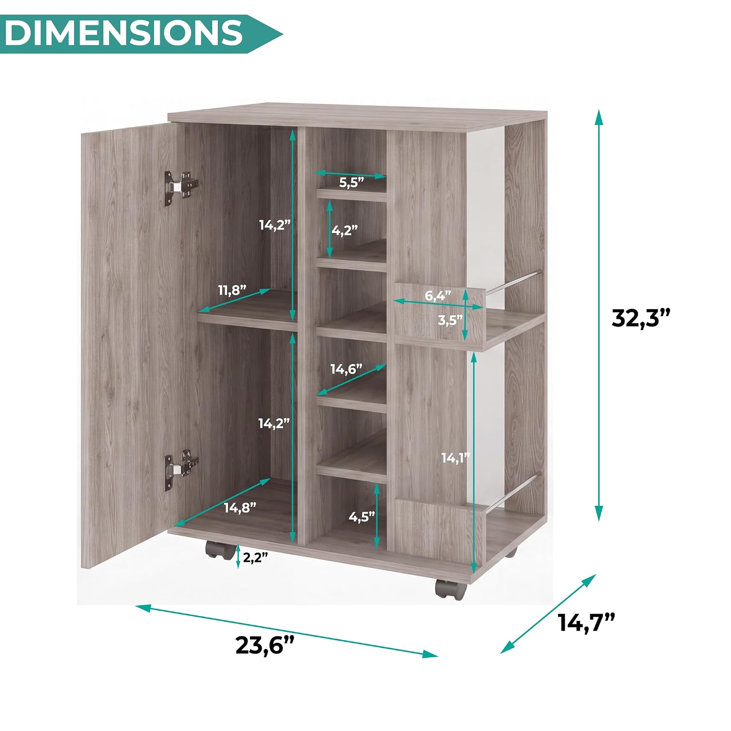 รถเข็นบาร์แบบมีล้อ, ท็อปขนาด 2 - Home Bar Shelf บทวิจารณ์และราคา