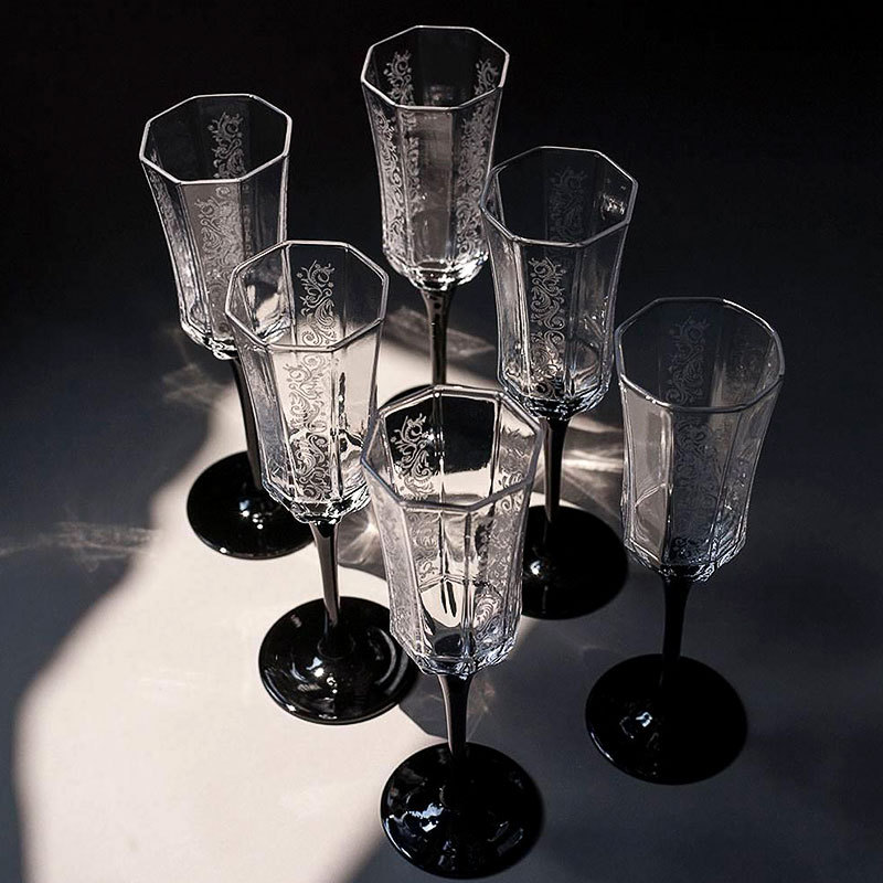 แก้วแชมเปญฝรั่งเศสวินเทจหงส์สี - Old Fashioned Glass บทวิจารณ์และราคา