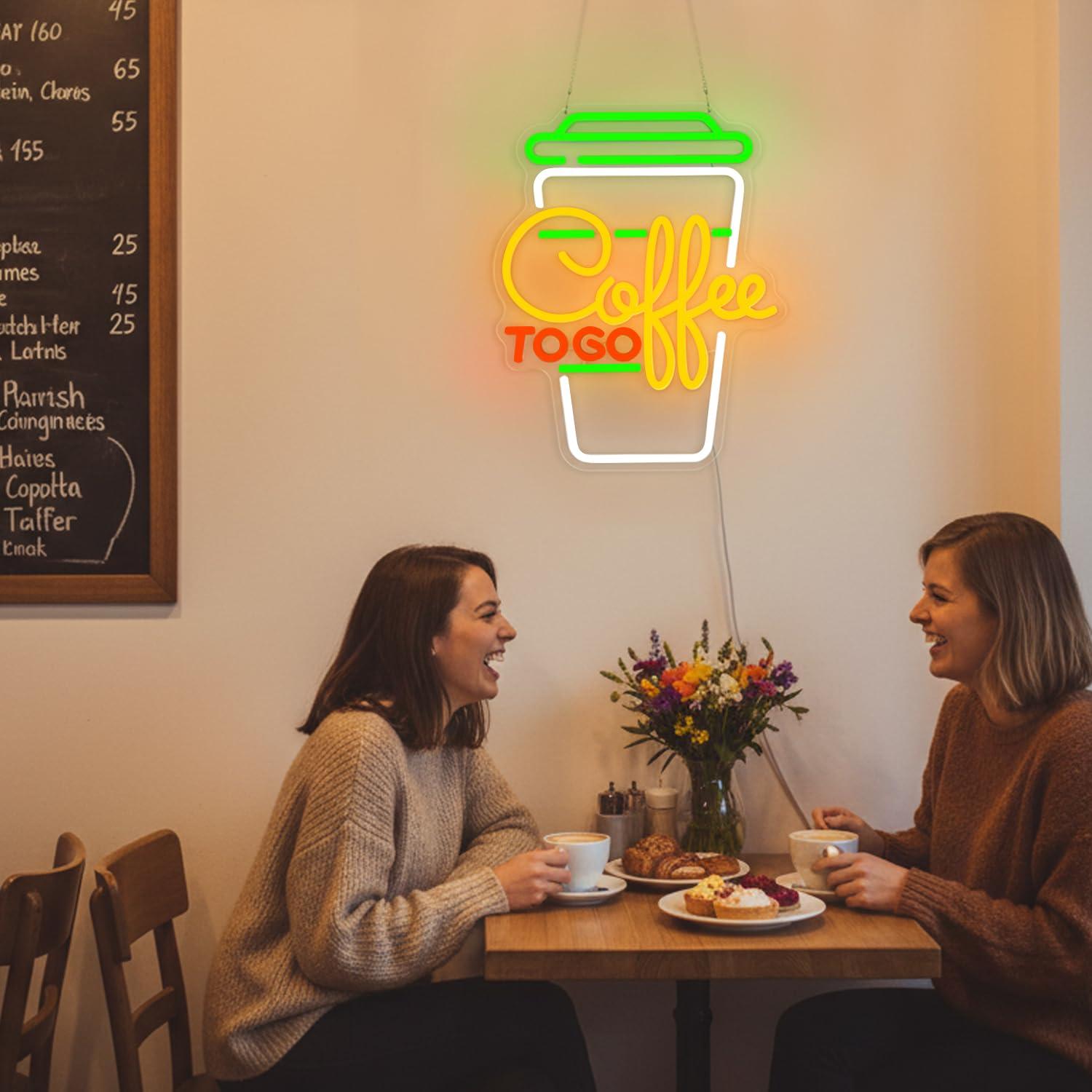 ป้ายไฟนีออนรูปกาแฟ ไฟ LED ปรับ - Home Bar And Restaurant บทวิจารณ์และราคา