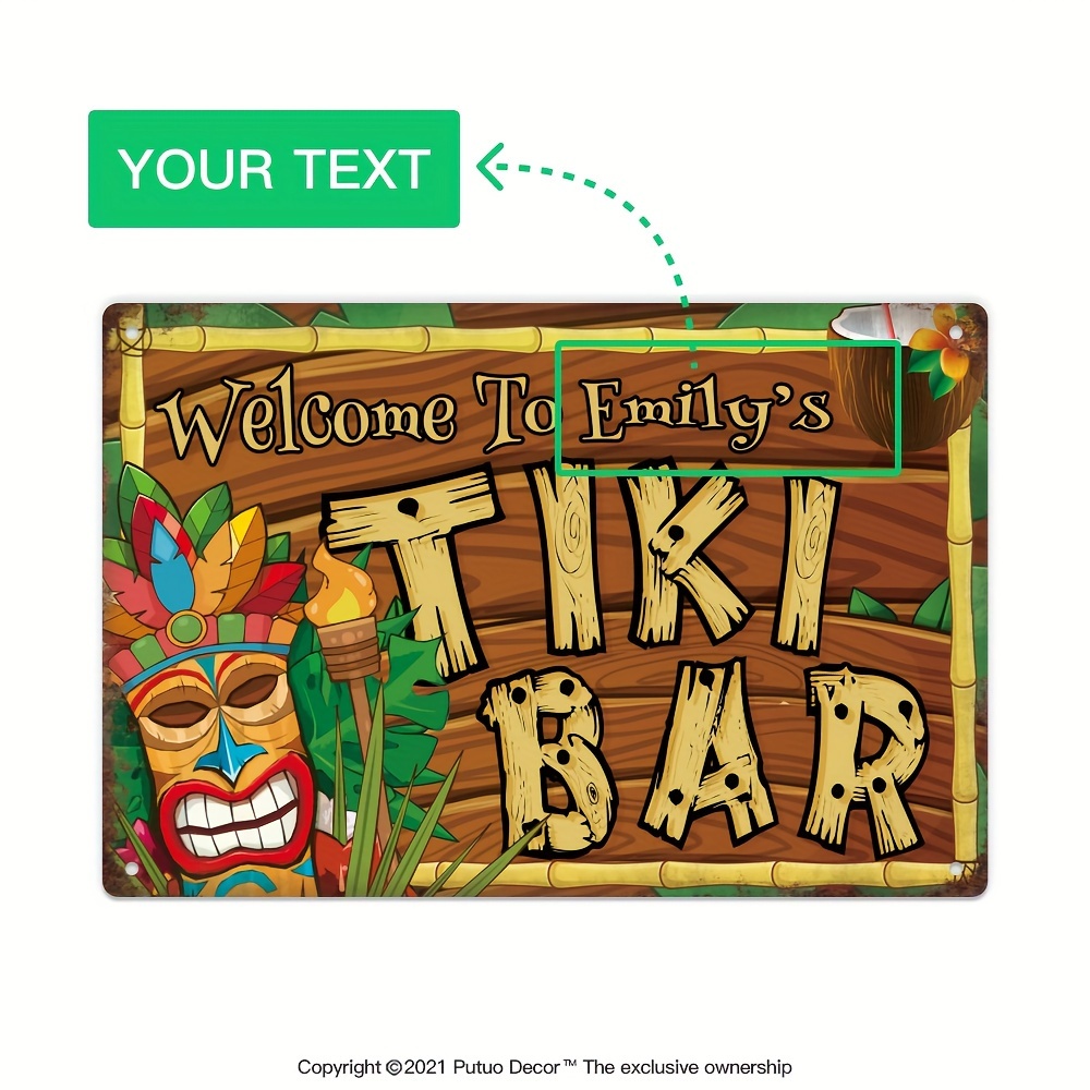 ป้ายตกแต่งบาร์ทิกิแบบกำหนดเอง, - Home Bar And Restaurant บทวิจารณ์และราคา