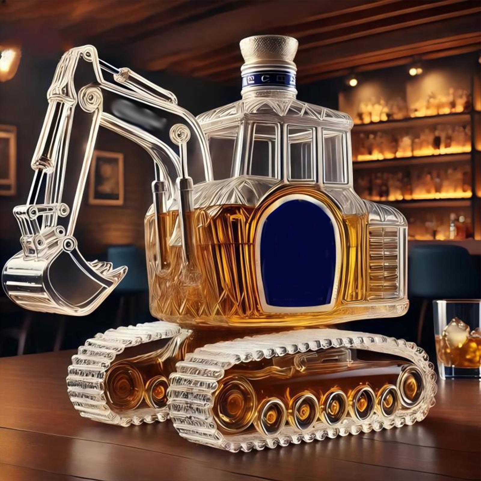 ขวดเหล้าวิสกี้รูปทรงรถขุดงานหน - Home Bar Supplies บทวิจารณ์และราคา