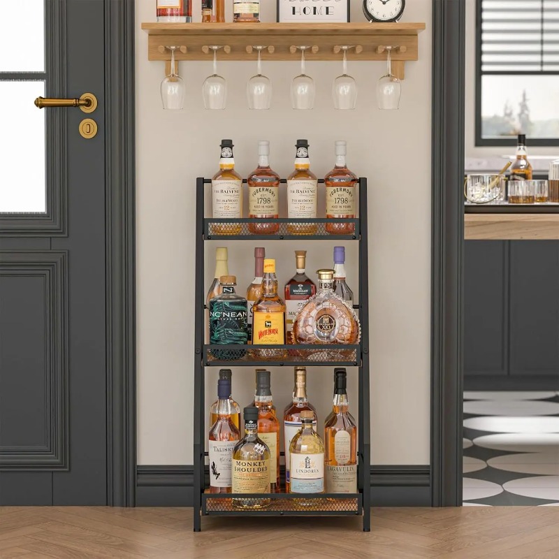 ชั้นวางไวน์แบบบันได 3 ชั้น ตั้ - Home Bar Shelf บทวิจารณ์และราคา