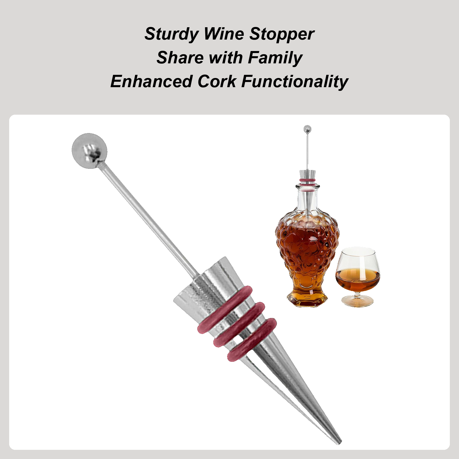 จุกปิดขวดไวน์ โลหะผสม ซิลิโคน  - Home Bar Supplies บทวิจารณ์และราคา
